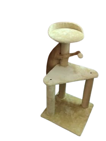 Pets Empire Two-Level Sisal Post Cat Tree & Hanging Ball